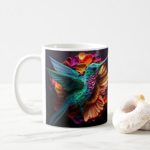 3D-Blickwinkel von gedrungenen Vögeln Kaffeetasse