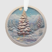 3d Blue Christmas Trees Ornament (Vorderseite)
