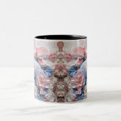 3D Blue Elephant Tasse mit Blume (Mittel)
