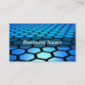 3D Blue Hexagons Hintergrund Visitenkarte (Vorderseite)