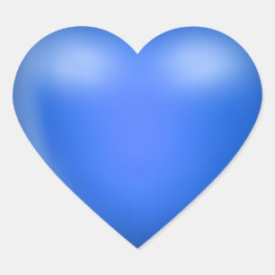 3D Blue Liebe Herz Herz-Aufkleber