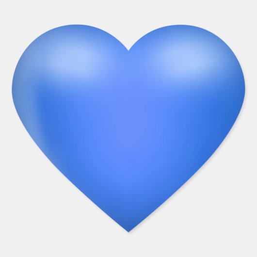 3D Blue Liebe Herz Herz-Aufkleber (Vorderseite)