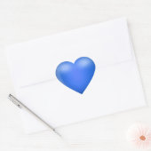 3D Blue Liebe Herz Herz-Aufkleber (Umschlag)
