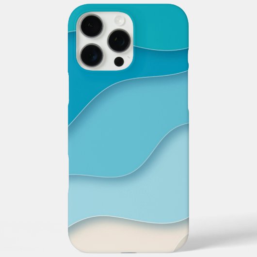 3D Blue Ocean Waves Case-Mate iPhone Hülle (Rückseite)