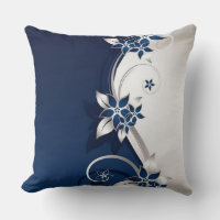 3D-Blume Blau-Weiß-Abdeckung