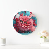 3D-Blume Große Wanduhr (Zuhause)