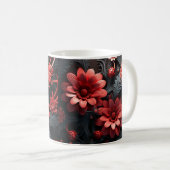 3D-Blume mit farbenfroher 3D-Darstellung Kaffeetasse (VorderseiteRechts)