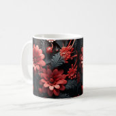 3D-Blume mit farbenfroher 3D-Darstellung Kaffeetasse (Vorderseite Links)