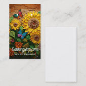 3D-Blume und Butterfly-Muster für Ohrkarten Visitenkarte (Vorne/Hinten)