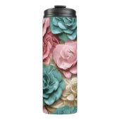 3D-BLUME UND ROSE THERMOSBECHER (Vorderseite)