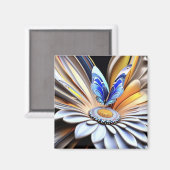 3D Blume und Schmetterling Magnet (Vorderseite/Rückseite)