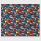 3D-Blume-Wrapping Paper Geschenkpapier (Flach)