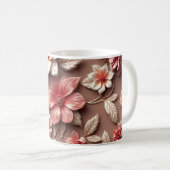 3D-Blumen Kaffeetasse (VorderseiteRechts)