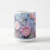3D-Blumen Kaffeetasse (Mittel)