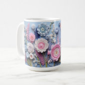 3D-Blumen Kaffeetasse (Vorderseite Links)