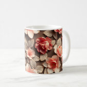 3D-Blumen Kaffeetasse (VorderseiteRechts)