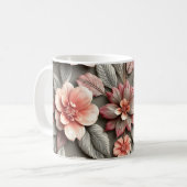 3D-Blumen Kaffeetasse (Vorderseite Links)