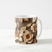 3D-Blumen Kaffeetasse (VorderseiteRechts)