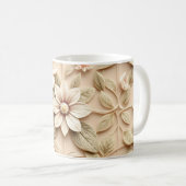 3D-Blumen Kaffeetasse (VorderseiteRechts)