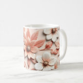 3D-Blumen Kaffeetasse (VorderseiteRechts)