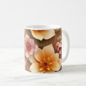 3D-Blumen Kaffeetasse (VorderseiteRechts)