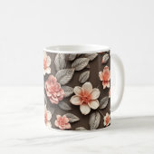 3D-Blumen Kaffeetasse (VorderseiteRechts)