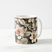 3D-Blumen Kaffeetasse (VorderseiteRechts)