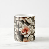 3D-Blumen Kaffeetasse (Mittel)