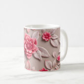 3D-Blumen Kaffeetasse (VorderseiteRechts)