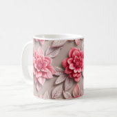 3D-Blumen Kaffeetasse (Vorderseite Links)