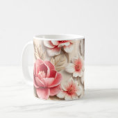 3D-Blumen Kaffeetasse (Vorderseite Links)