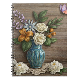 3D-Blumen-Spiral-Foto-Notizbuch Notizblock
