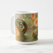 3D Blumen- u. MarmorTasse Kaffeetasse (Vorderseite Links)