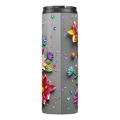 3D-Blumendesign Thermosbecher (Rückseite)