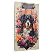 3D Blumenfantasy Bernese Mountain Dog Birds View Klemmbrett (Rechts)