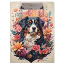3D Blumenfantasy Bernese Mountain Dog Birds View