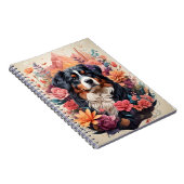 3D Blumenfantasy Bernese Mountain Dog Birds View Notizblock (Rechte Seite)