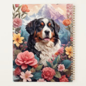 3D Blumenfantasy Bernese Mountain Dog Birds View Planer (Rückseite)