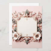 3d Blumenrahmen Einladung (Vorne/Hinten)