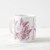 3D-Blush-Bloom-Butterfly-Traum Kaffeetasse (Vorderseite Links)