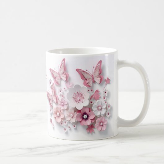 3D-Blush-Bloom-Butterfly-Traum Kaffeetasse (Rechts)