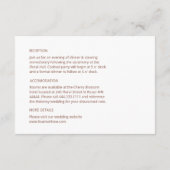 3D Boho Blumen Hochzeitsdetails Begleitkarte (Rückseite)