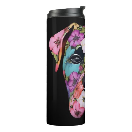 3D Boxer Floral Thermosbecher (Nach links gedreht)