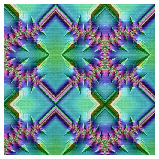 3D BRIGHT! ~ Green Lila Pink Aqua ~ Niedlich Stoff (Muster)