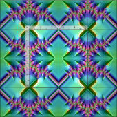 3D BRIGHT! ~ Green Lila Pink Aqua ~ Niedlich Stoff (Kachel)