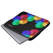 3D Bright Rainbow Random Cubes auf schwarzem Add-N Laptopschutzhülle (Vorne Knopf)