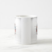 3D-Bücher erscheinen durch durchbrechendes Lochdes Kaffeetasse (Mittel)