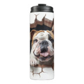 3D Bulldog Cradle Hole Thermosbecher (Vorderseite)