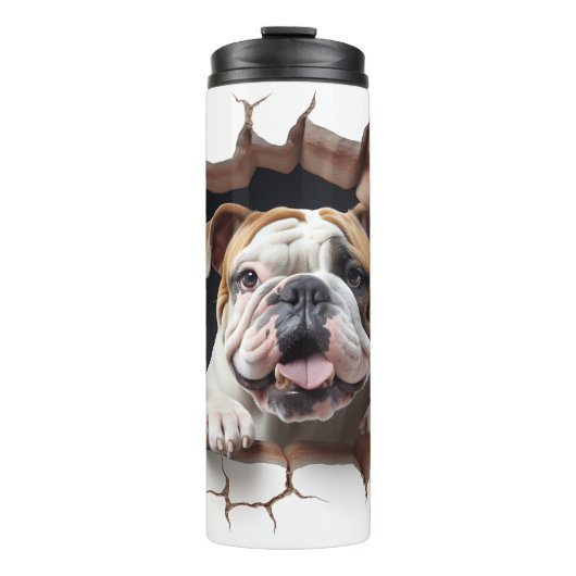 3D Bulldog Cradle Hole Thermosbecher (Vorderseite)