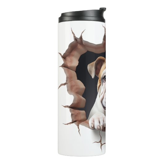 3D Bulldog Cradle Hole Thermosbecher (Nach links gedreht)